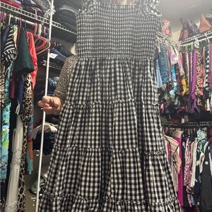 Black and White Gingham Dress